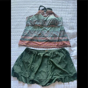 True Craft Two Piece Skirt Swimsuit